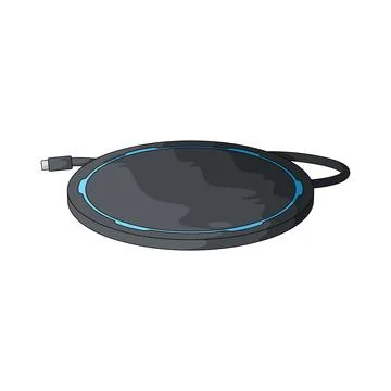 Wireless charging pad illustration Stock Illustration