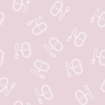 Wireless charging pad line seamless pattern Stock Illustration