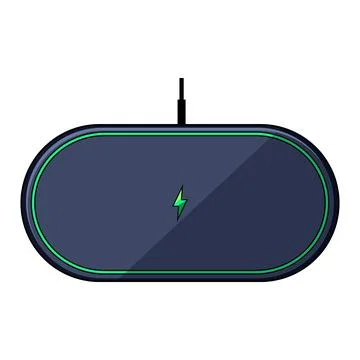 Wireless charging pad providing convenient power connection Stock Illustration