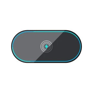 Wireless charging pad providing modern power delivery Stock Illustration