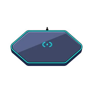 Wireless charging pad providing modern power technology Stock Illustration