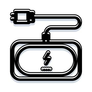 Wireless charging pad providing power to electronic device Stock Illustration