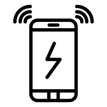 Wireless charging Vector Icon Design Illustration Illustrazione stock