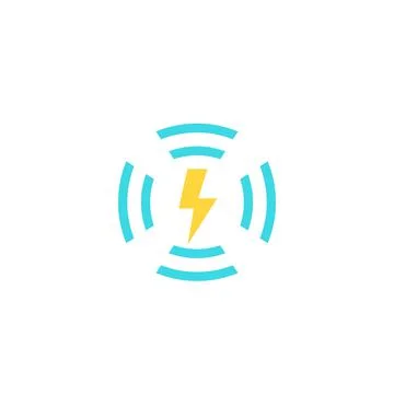 Wireless charging, vector icon on white Stock Illustration