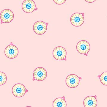 Wireless charging vector seamless pattern Stock Illustration