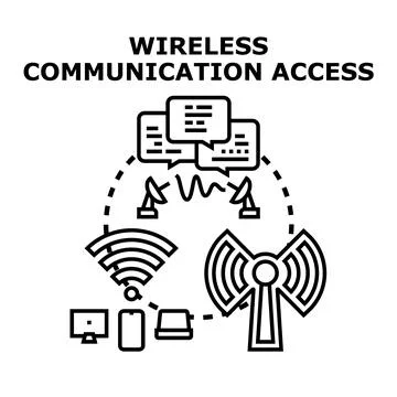 Wireless communication access global technology concept Stock Illustration