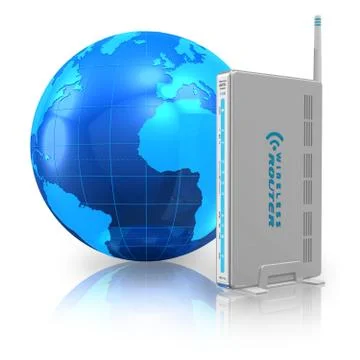 Wireless communication and internet concept Stock Illustration