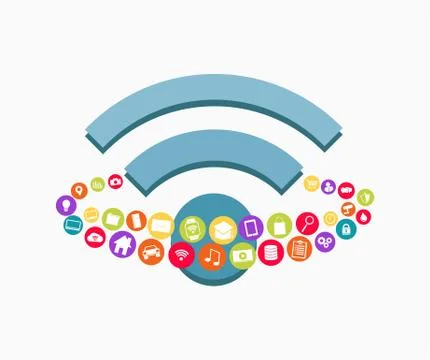 Wireless communication concept. Stock Illustration