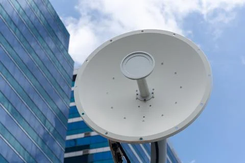 Wireless Communication Dish Antenna Stock Photos