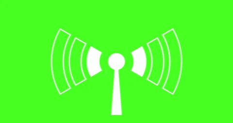 Wireless communication error icon, flat 4K animation. Stock Footage 249382090