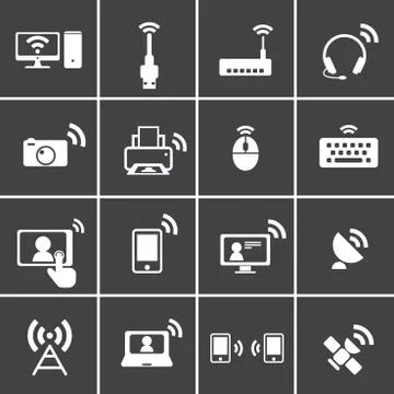 Wireless &amp; communication icon Illustrazione stock