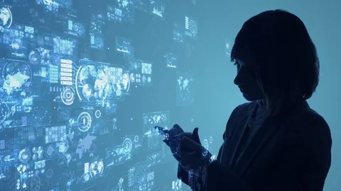 Wireless communication network concept. Mobile technology. Stock Footage 124730089