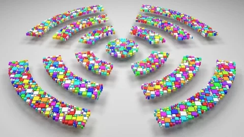 Wireless Communication Sign Stock Footage 82879987