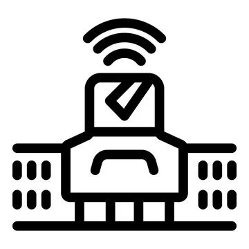 Wireless communication technology enabling smart train operation, symbolizing 스톡 일러스트