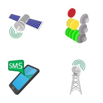 Wireless communication technology global network and mobile signal Stock Illustration
