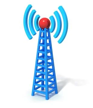 Wireless communication tower Stock Illustration