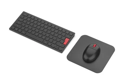 Wireless computer keyboard and mouse Stockillustratie
