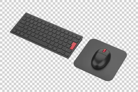 Wireless computer keyboard and mouse Stock Illustration