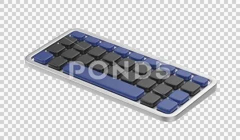 Wireless computer keyboard Illustrazione stock