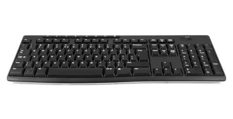 Wireless computer keyboard on white background Stock Photos