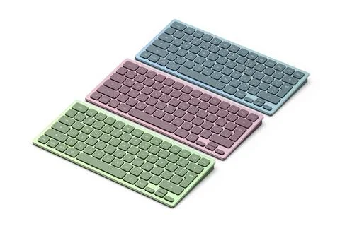 Wireless computer keyboards with different colors 스톡 일러스트