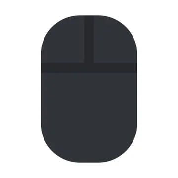 Wireless computer mouse in black vector flat isolated 스톡 일러스트