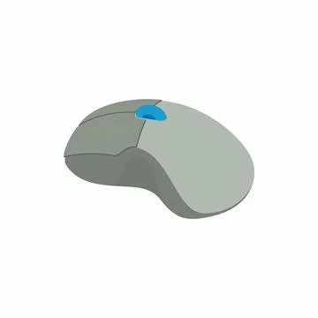 Wireless computer mouse icon, cartoon style Illustrazione stock