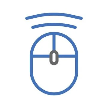 Wireless computer mouse icon. Concept of technology, connection, and commun.. Stock Illustration