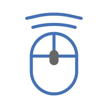Wireless computer mouse icon. Concept of technology, navigation, and input. Stock Illustration
