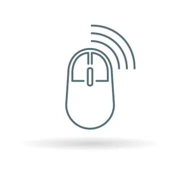 Wireless computer mouse icon Stock Illustration