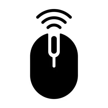Wireless computer mouse icon vector for graphic design, logo, website, social Illustrazione stock