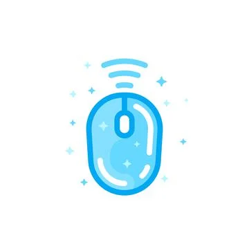 Wireless computer mouse icon on white Stock Illustration