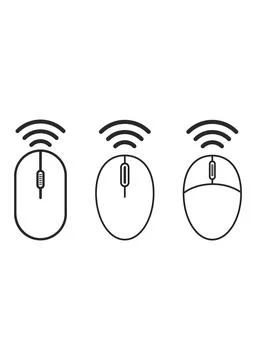 Wireless Computer Mouse Icons Set Stock-Illustration