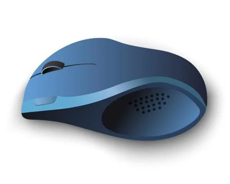 Wireless computer mouse Illustrazione stock