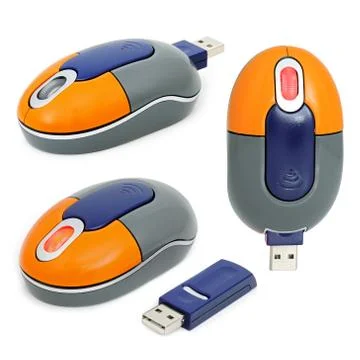 Wireless computer mouse Stock Photos