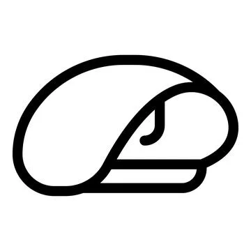 Wireless computer mouse side view with scroll wheel and buttons 스톡 일러스트