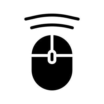 Wireless computer mouse, technology and connection concept. Stock Illustration