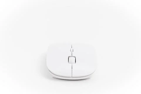 Wireless computer mouse on white background during daytime Stock Photos
