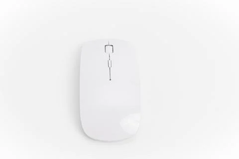 Wireless computer mouse on white background placed in a simple way Stock Photos