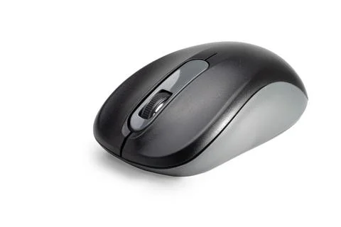 Wireless computer mouse on white isolated background Foto stock