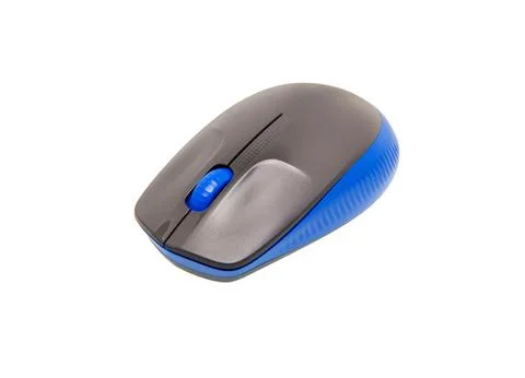 Wireless computer mouse on white Stock Photos