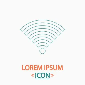 Wireless computer symbol Stock Illustration