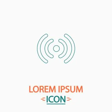 Wireless computer symbol Stock Illustration