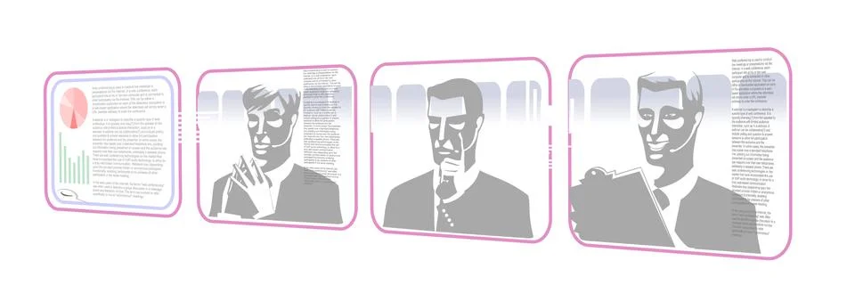 Wireless conference Illustrazione stock