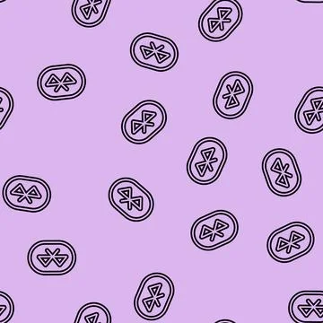 Wireless connect enabled line seamless pattern Illustrazione stock