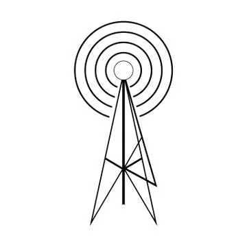Wireless connection icon, isometric 3d style Stock Illustration