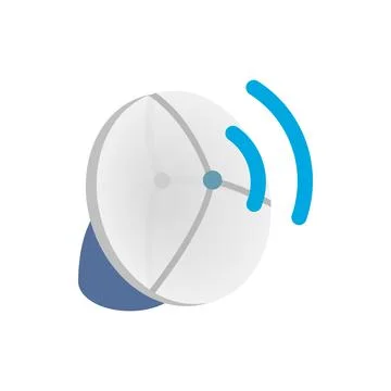 Wireless connection icon, isometric 3d style Stock Illustration