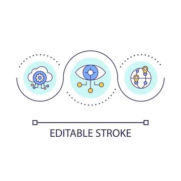 Wireless connection loop concept icon Stock Illustration