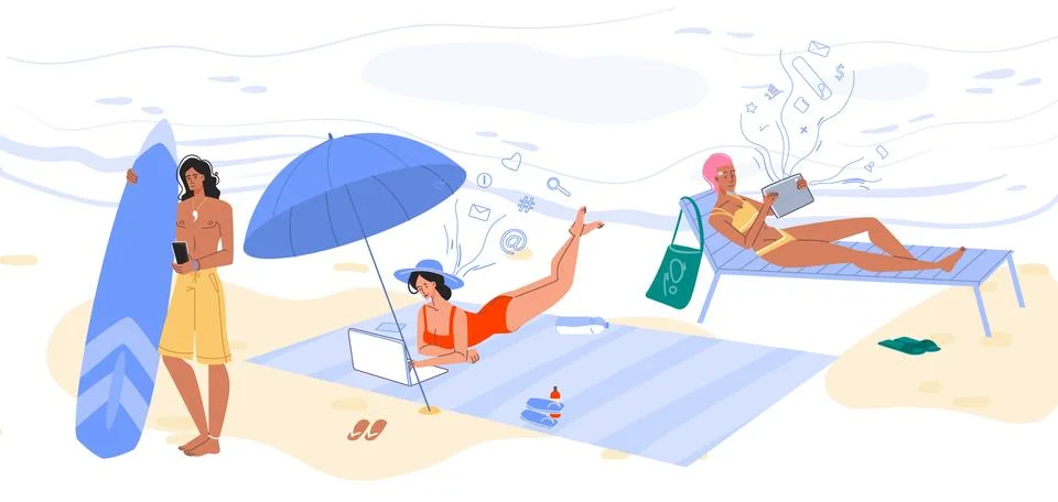 Wireless connection technology for communication Stock Illustration