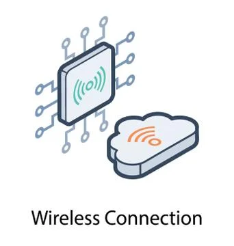 Wireless Connection Vector Illustrazione stock